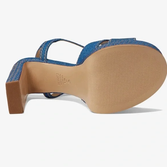 Schutz Keefa Casual Denim Sandal - Picture 3 of 9